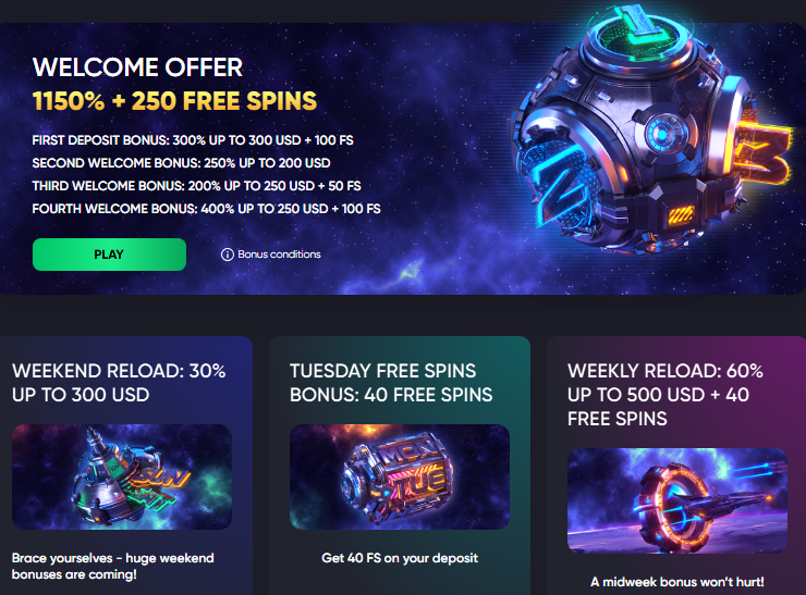 Neonix Casino bonuses